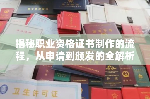 灵石揭秘职业资格证书制作的流程，从申请到颁发的全解析